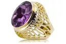 Amethyst 14K Yellow gold Ring Vintage vrc089y